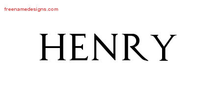 Henry Regal Victorian Name Tattoo Designs