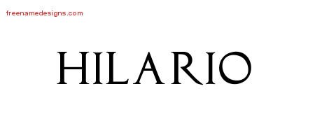 Hilario Regal Victorian Name Tattoo Designs