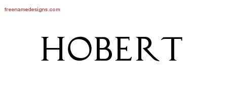 Hobert Regal Victorian Name Tattoo Designs
