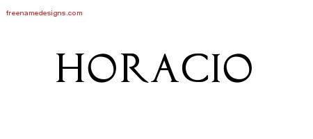 Horacio Regal Victorian Name Tattoo Designs