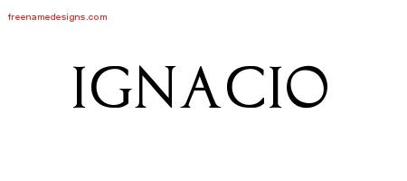 Ignacio Regal Victorian Name Tattoo Designs