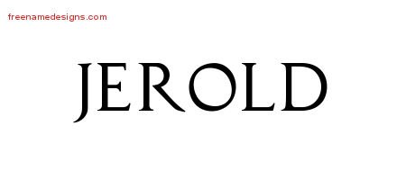 Jerold Regal Victorian Name Tattoo Designs