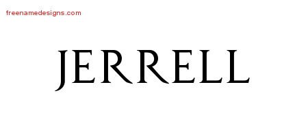 Jerrell Regal Victorian Name Tattoo Designs