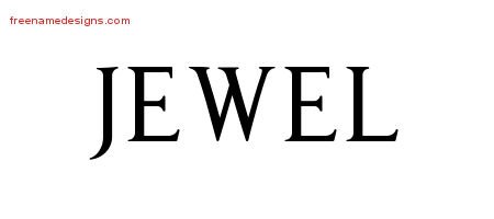 Jewel Regal Victorian Name Tattoo Designs