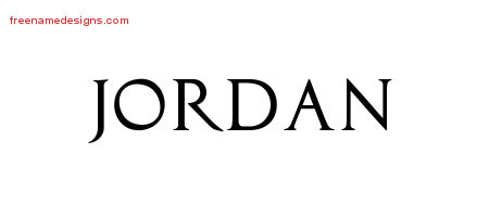 Jordan Regal Victorian Name Tattoo Designs
