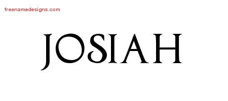 Josiah Regal Victorian Name Tattoo Designs