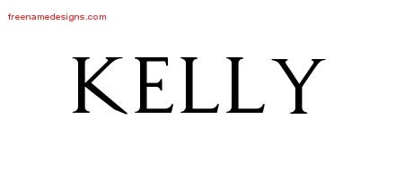 Kelly Regal Victorian Name Tattoo Designs
