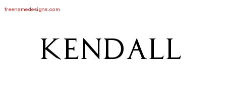 Kendall Regal Victorian Name Tattoo Designs