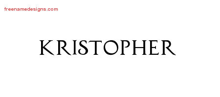 Kristopher Regal Victorian Name Tattoo Designs