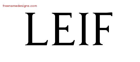Leif Regal Victorian Name Tattoo Designs