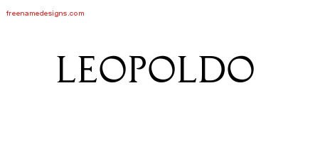 Leopoldo Regal Victorian Name Tattoo Designs