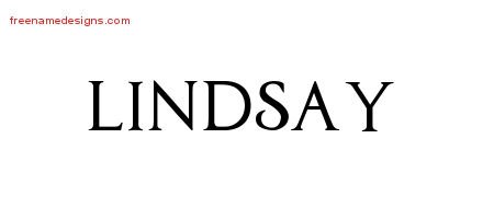 Lindsay Regal Victorian Name Tattoo Designs