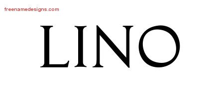 Lino Regal Victorian Name Tattoo Designs