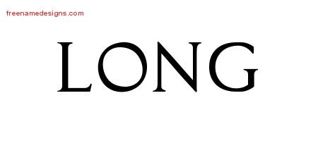 Long Regal Victorian Name Tattoo Designs