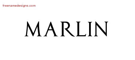 Marlin Regal Victorian Name Tattoo Designs