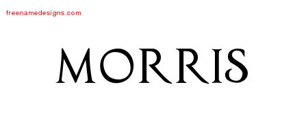 Morris Regal Victorian Name Tattoo Designs