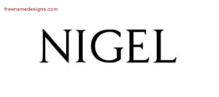 Nigel Regal Victorian Name Tattoo Designs
