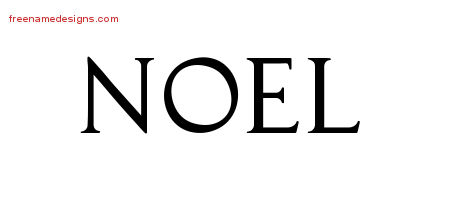 Noel Regal Victorian Name Tattoo Designs