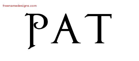 Pat Regal Victorian Name Tattoo Designs