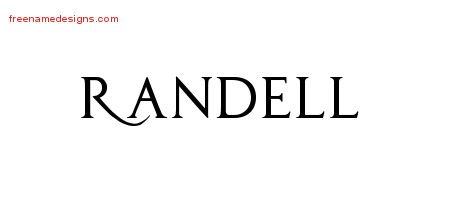 Randell Regal Victorian Name Tattoo Designs