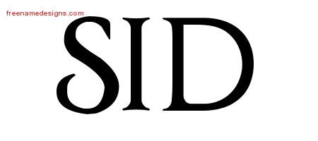 Sid Regal Victorian Name Tattoo Designs