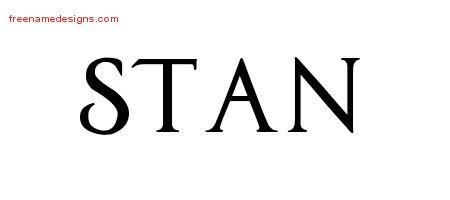 Stan Regal Victorian Name Tattoo Designs