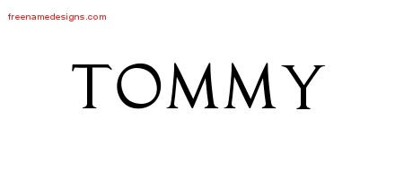 Tommy Regal Victorian Name Tattoo Designs