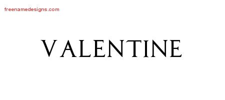 Valentine Regal Victorian Name Tattoo Designs