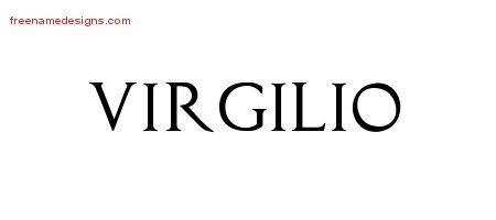 Virgilio Regal Victorian Name Tattoo Designs