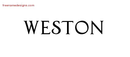 Weston Regal Victorian Name Tattoo Designs