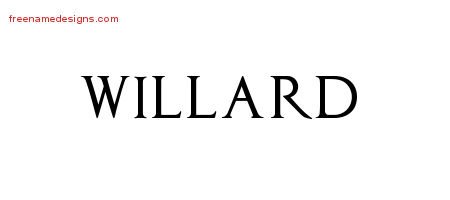 Willard Regal Victorian Name Tattoo Designs