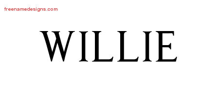 Willie Regal Victorian Name Tattoo Designs