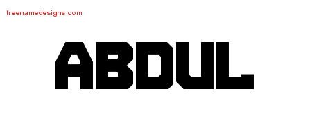 Abdul Titling Name Tattoo Designs