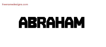 Abraham Titling Name Tattoo Designs