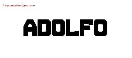 Adolfo Titling Name Tattoo Designs