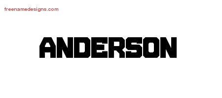 Anderson Titling Name Tattoo Designs