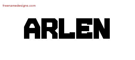 Arlen Titling Name Tattoo Designs