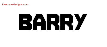 Barry Titling Name Tattoo Designs