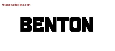 Benton Titling Name Tattoo Designs