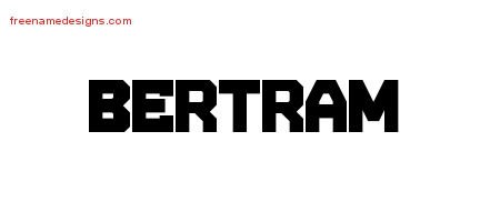 Bertram Titling Name Tattoo Designs