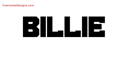 Billie Titling Name Tattoo Designs