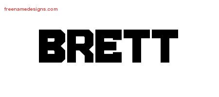Brett Titling Name Tattoo Designs