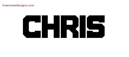Chris Titling Name Tattoo Designs