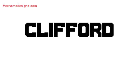 Clifford Titling Name Tattoo Designs