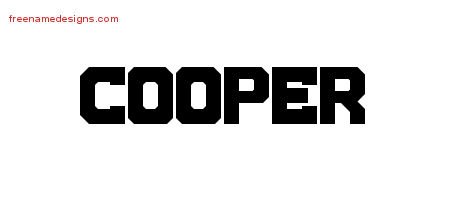 Cooper Titling Name Tattoo Designs