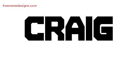 Craig Titling Name Tattoo Designs