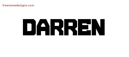 Darren Titling Name Tattoo Designs