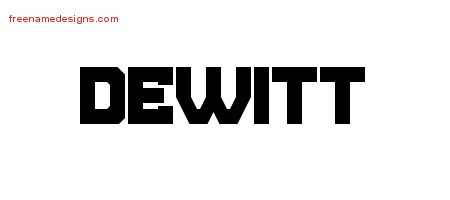 Dewitt Titling Name Tattoo Designs
