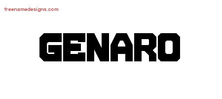 Genaro Titling Name Tattoo Designs
