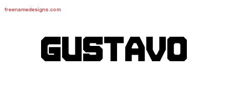 Gustavo Titling Name Tattoo Designs